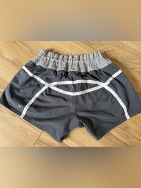 lululemon athletica Dark Gray Athletic Shorts with White Trim